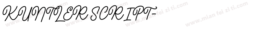 KUNTLER SCRIPT字体转换